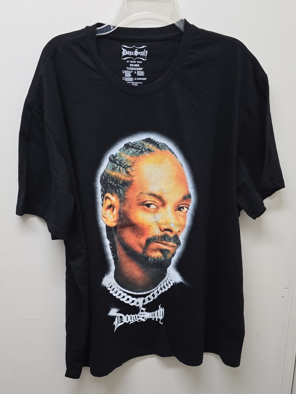 Snoop Dogg Graphic Men’s Tee with Portrait Print - Men's Size 2XL